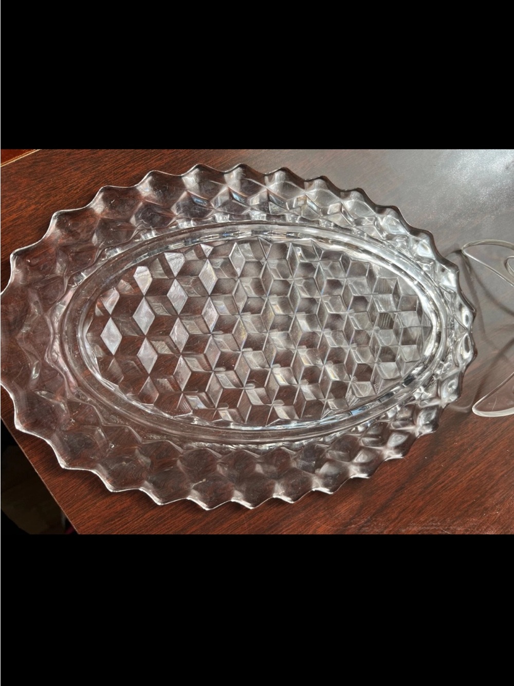 American by Fostoria-depression glass 10.5 inch Platter